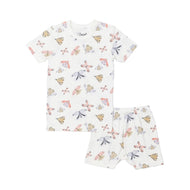 Coccoli Kid Short Sleeve Cotton TENCEL™ Modal Pyjama Butterflies On Cream