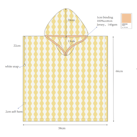 Coco Village 100% Cotton Kids Beach & Pool Poncho