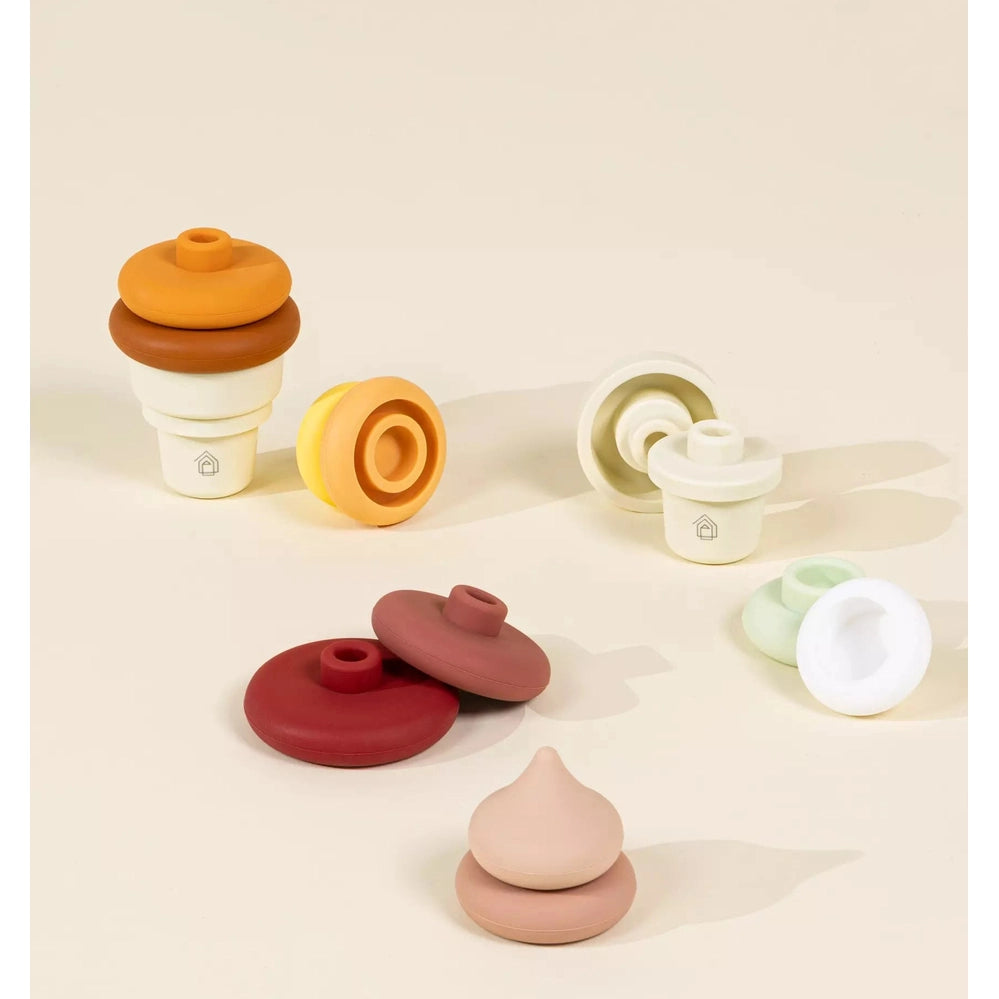 Coco Village 3 Sets of Silicone Stackable Ice Cream Cones (18 pcs)