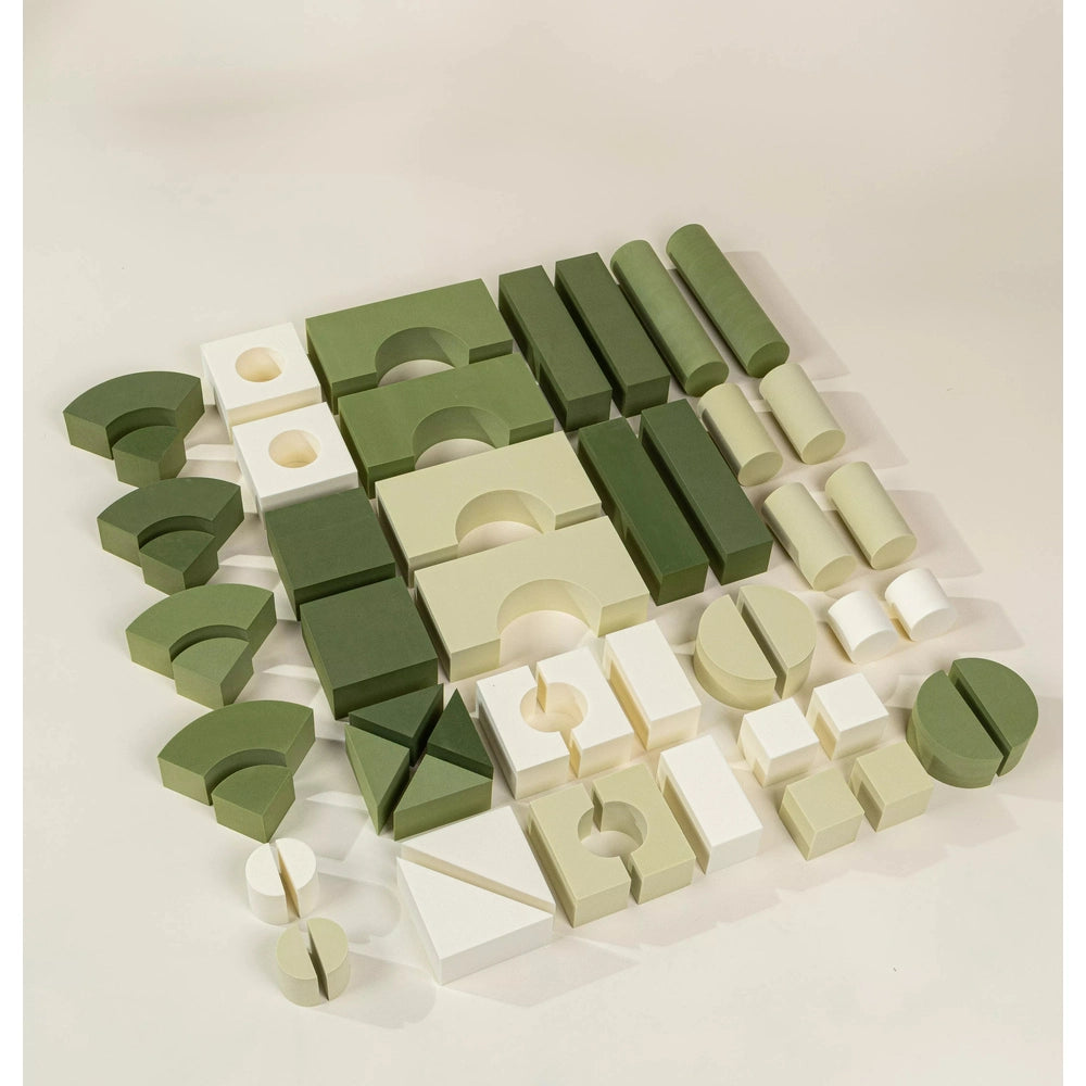 EVA Foam Building Blocks Set - Medium (52pcs) GREEN COMBO