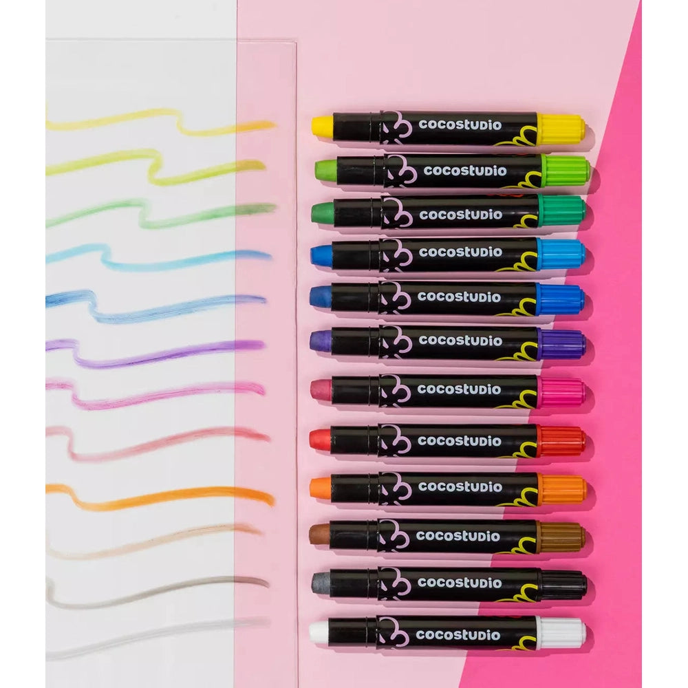 Erasable Silky Window Crayons - 12 colors