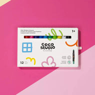 Coco Village Erasable Silky Window Crayons - 12 colors