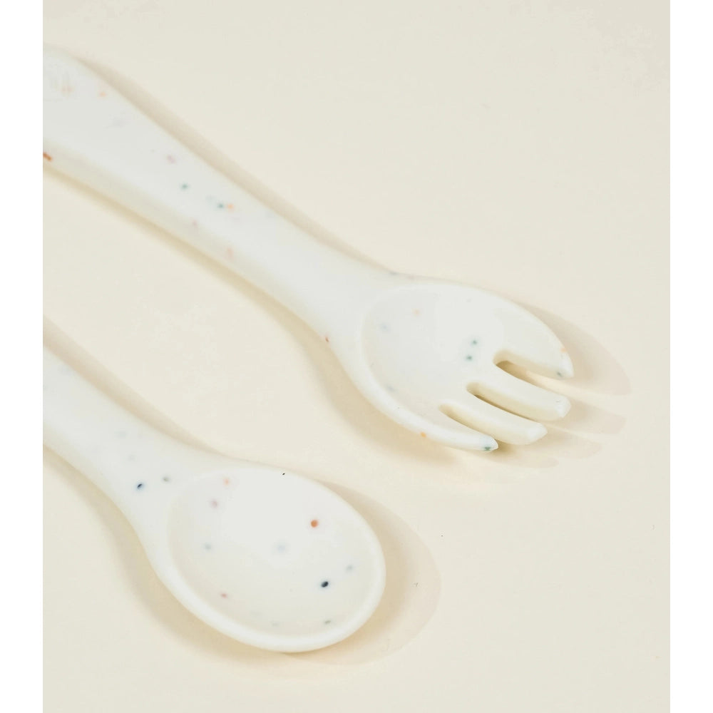 Coco Village Silicone Baby Fork&Spoon - Pottery Collection
