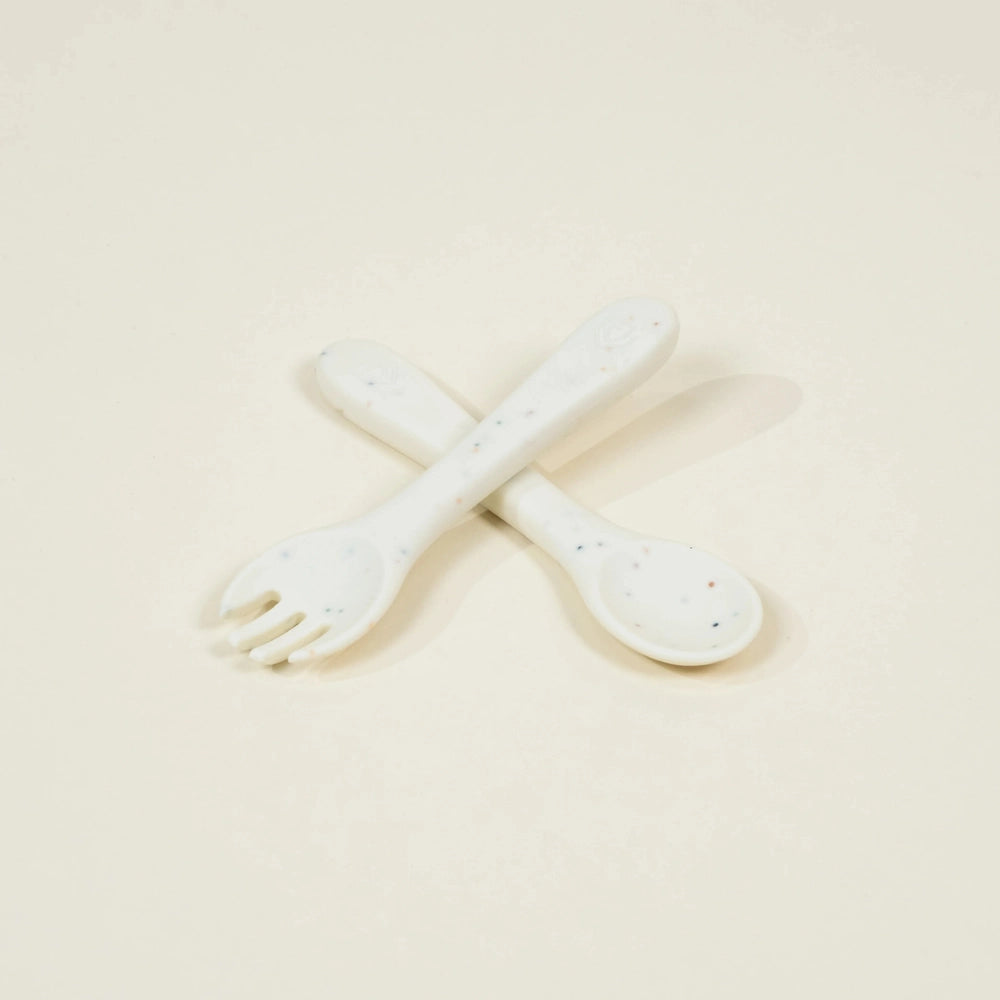 Coco Village Silicone Baby Fork&Spoon - Pottery Collection