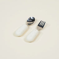 Coco Village Silicone Toddler Fork & Spoon Set - Pottery Collection