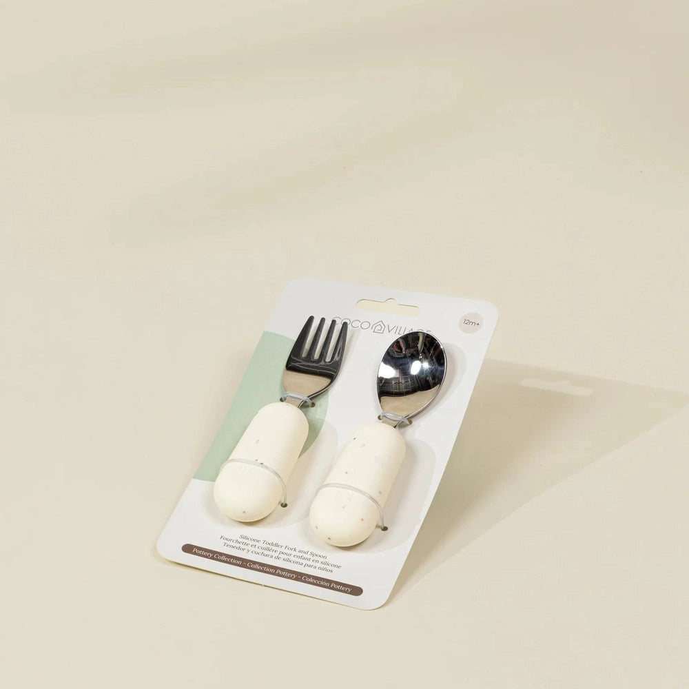 Silicone Toddler Fork & Spoon Set – Pottery Collection