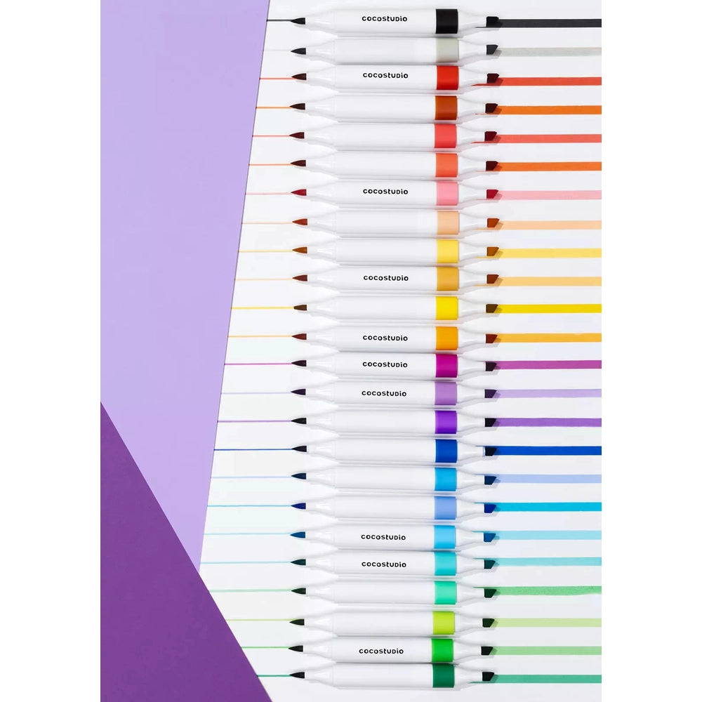 Washable Dual Tip Markers Set - 24 colors