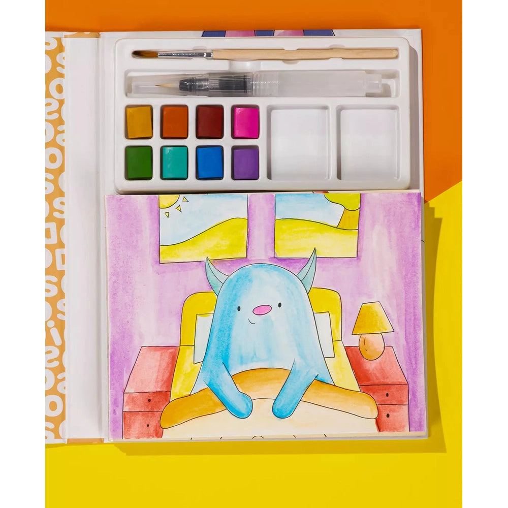 Watercolor Monster Painting Book - 30 pages