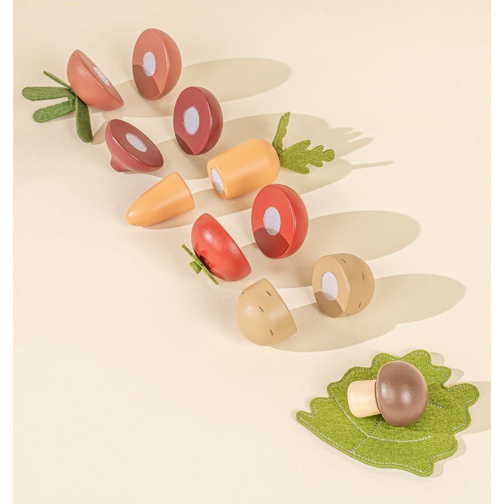 Wooden Vegetables Playset