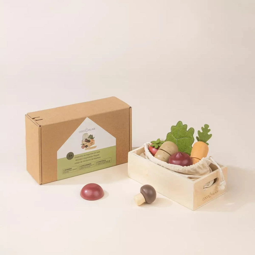 Wooden Vegetables Playset
