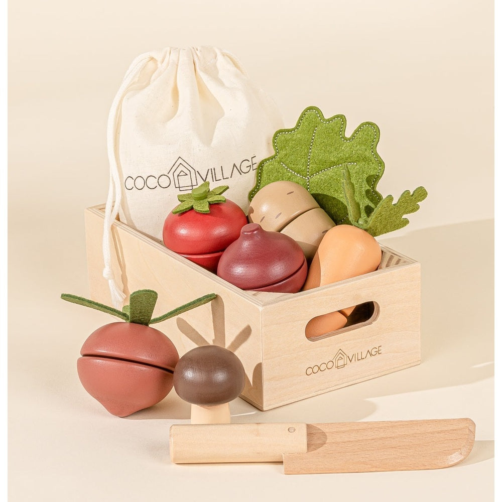 Coco Village Wooden Vegetables Playset