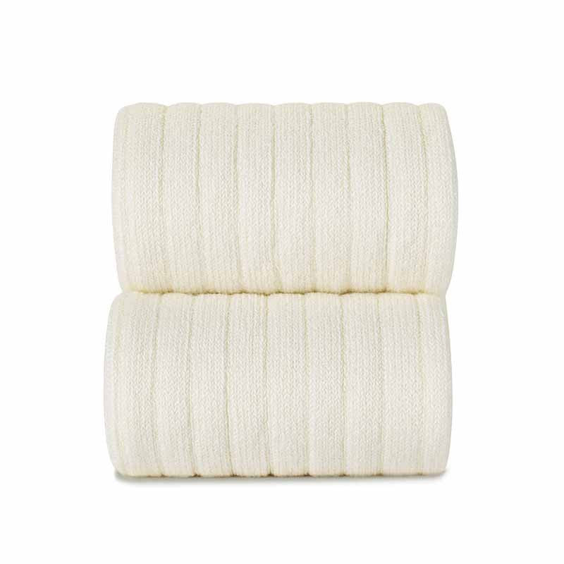 Condor Basic Rib Tights Beige knee socks, ribbed knit fabric, set of 2