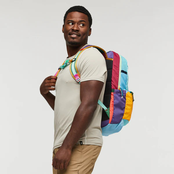 Cotopaxi Chiquillo 26L Daypack in Rainbow color-block side view