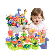 Cute Stone Flower Building Toy Set