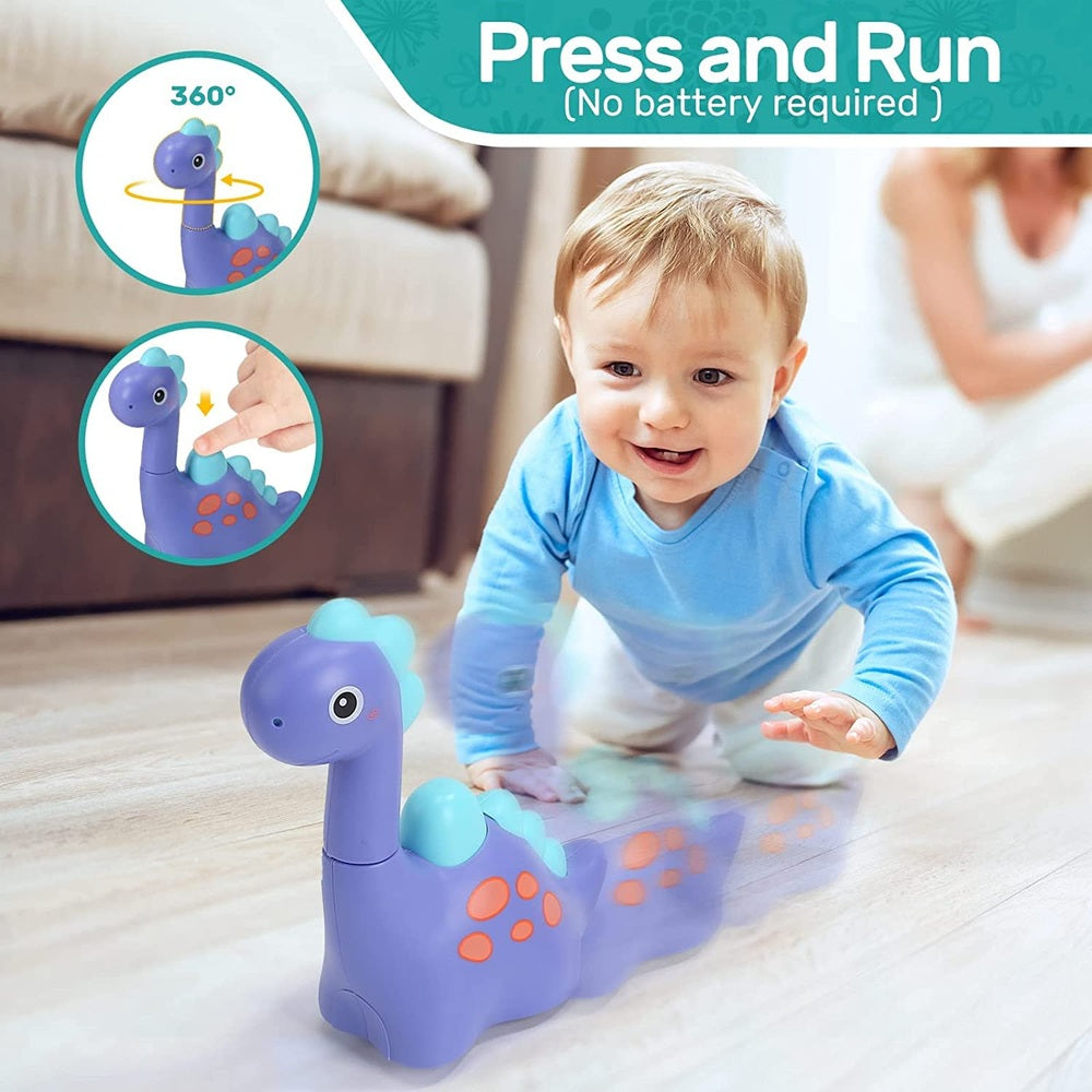 Cute Stone Flower Building Toy Set purple dinosaur with turquoise spikes and orange spots by CUTE STONE