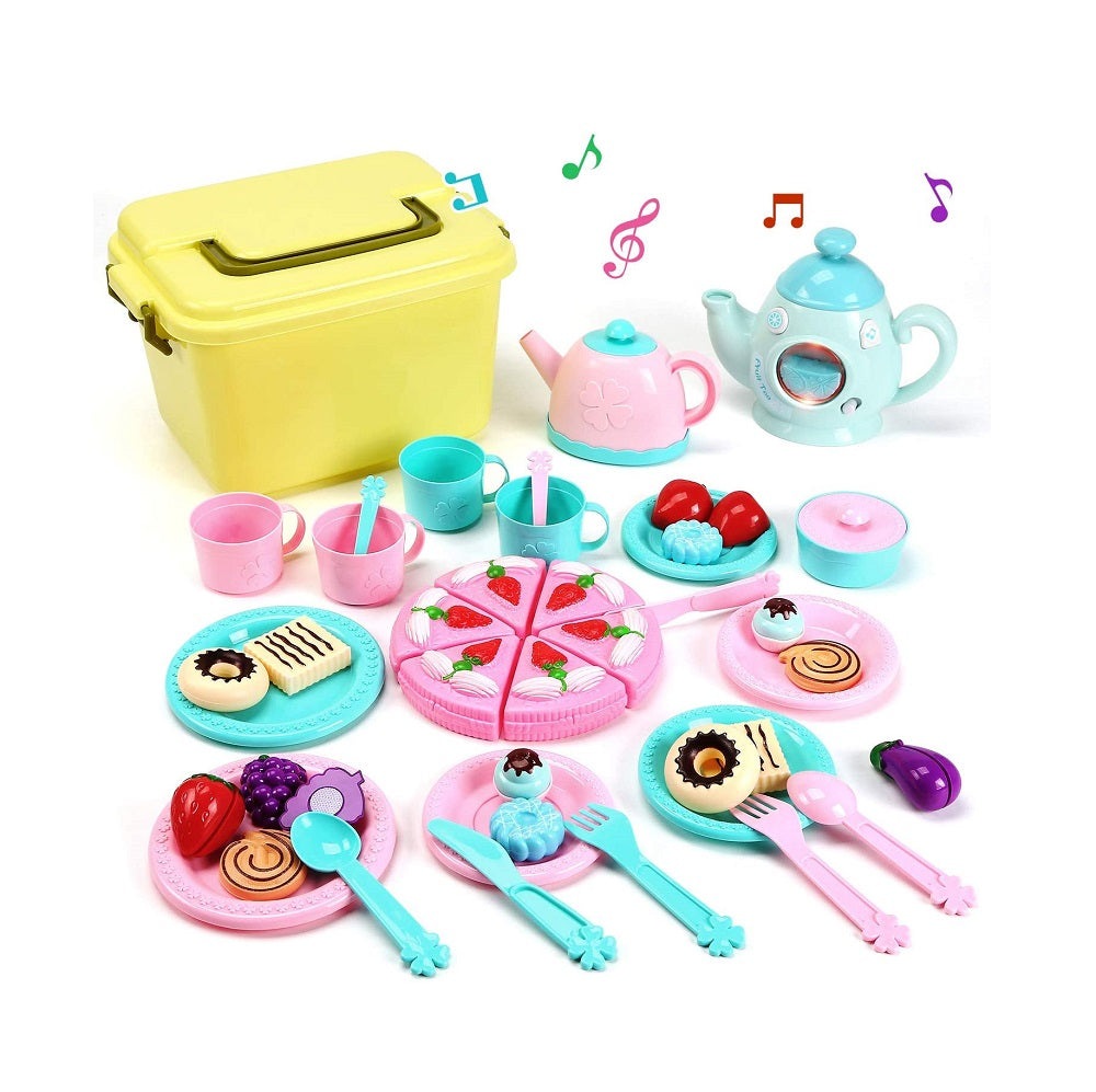 Cute Stone Tea Party Pretend Play Set
