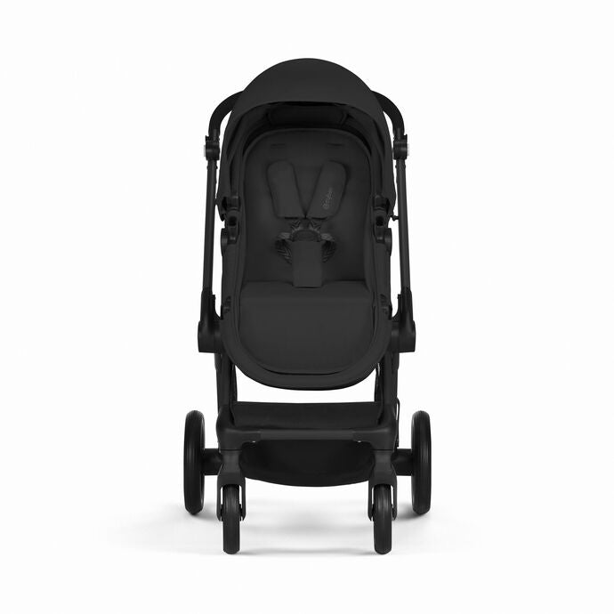 CYBEX EOS 5-in-1 travel system stroller with Aton 2 car seat, Moon Black, front view