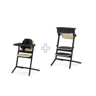 Cybex Lemo 3-In-1 High Chair + Training Tower Set Sand Black