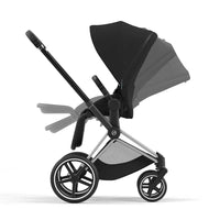 Cybex Priam 4 Stroller Chrome Black Frame And Deep Black Seat Pack