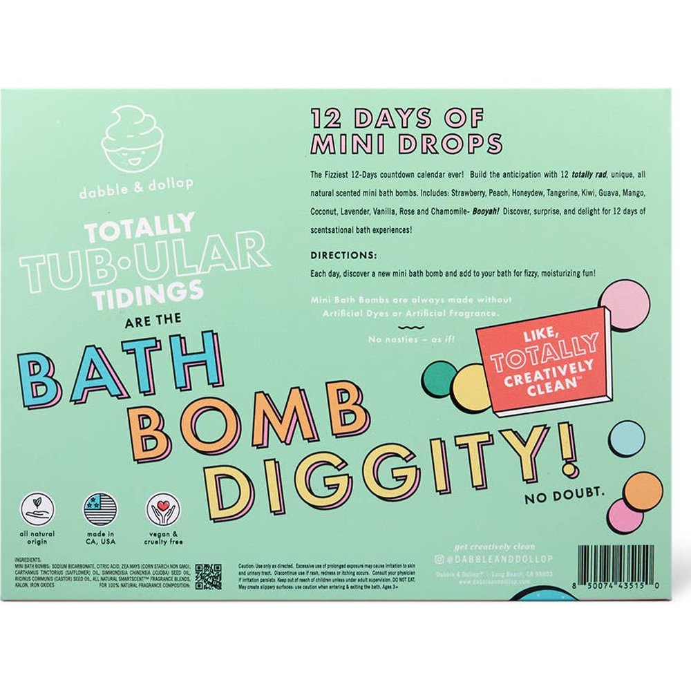 Dabble & Dollop 12 Days of Mini Drops® Bath Bomb Countdown Calendar