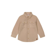 Deux Par Deux Sherpa Overshirt With Pocket Sesame