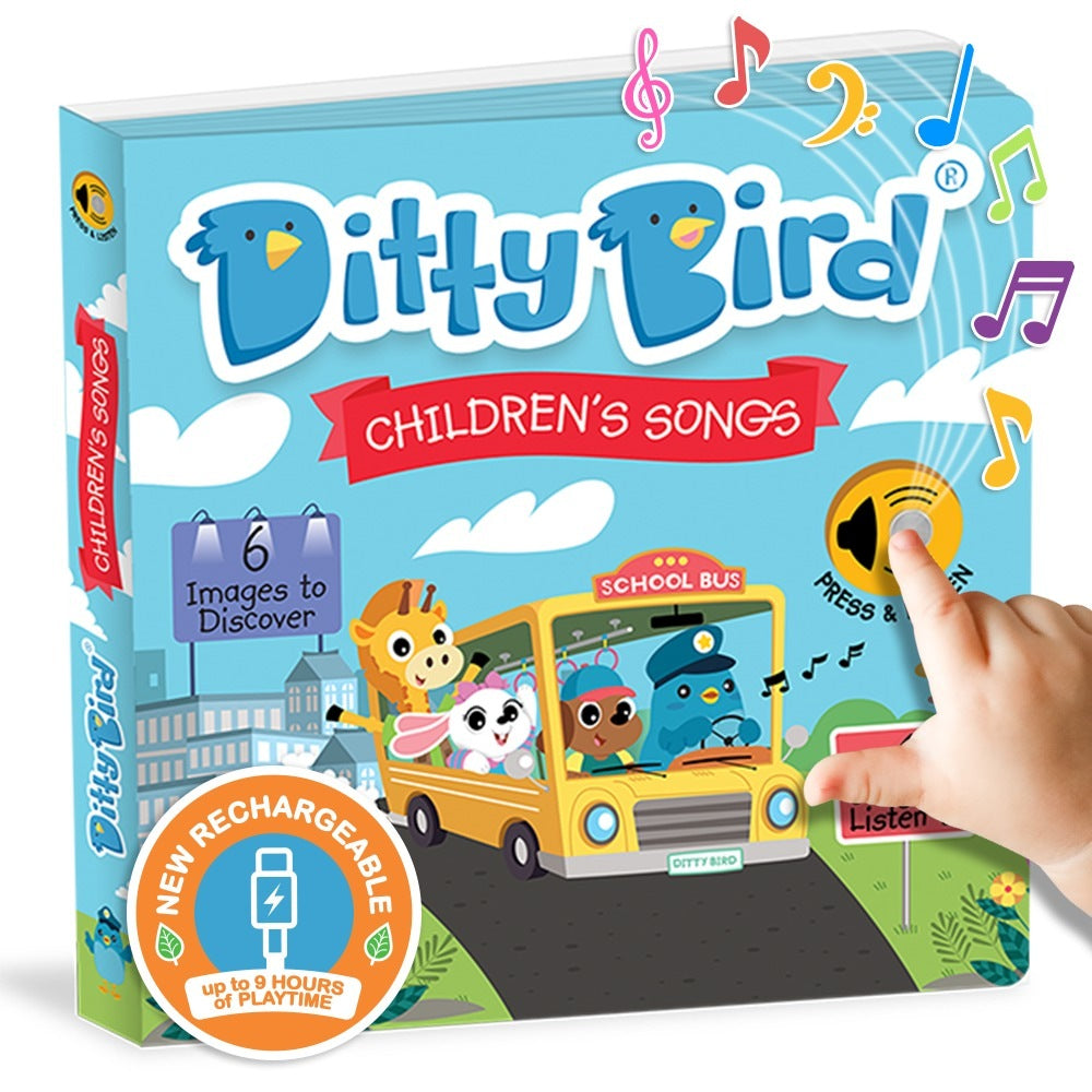Ditty Bird Sound Book Children's Songs USB-C Rechargeable
