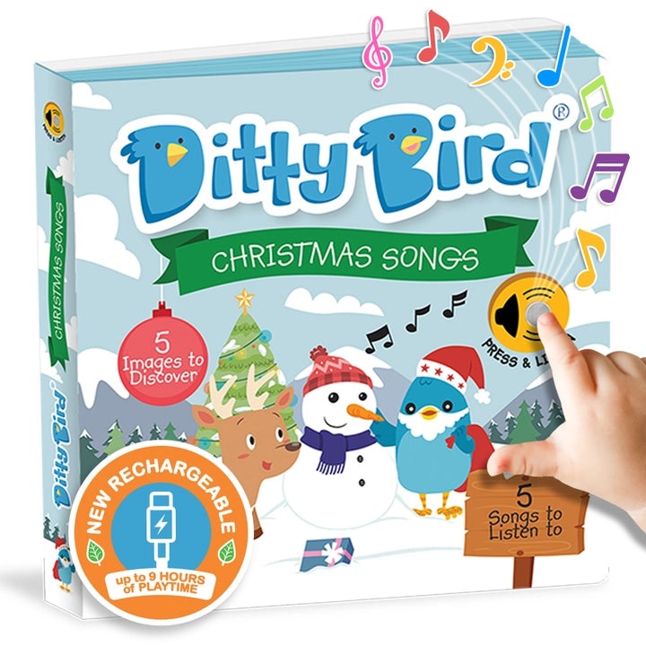 Ditty Bird Sound Book Christmas Songs USB-C Rechargeable