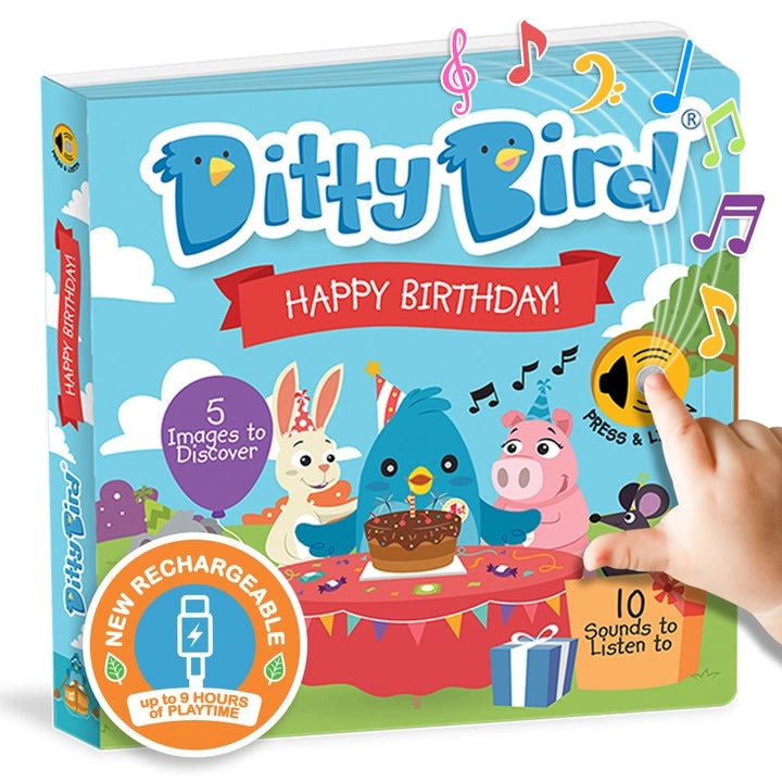 Ditty Bird Sound Book Happy Birthday USB-C Rechargeable