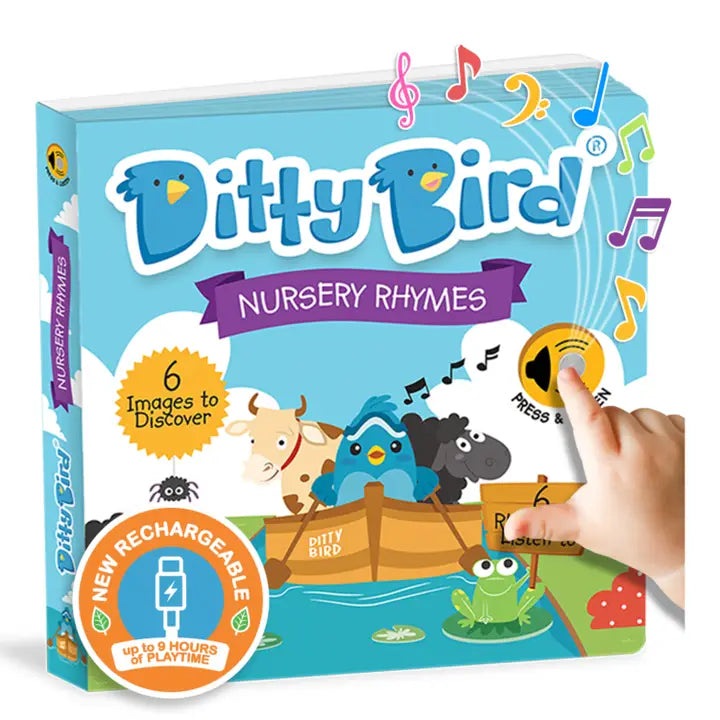 Ditty Bird Sound Book Nursery Rhymes USB-C Rechargeable