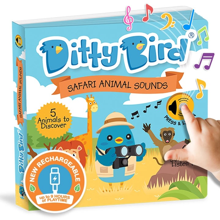 Ditty Bird Sound Book Safari Animal Sounds USB-C Rechargeable