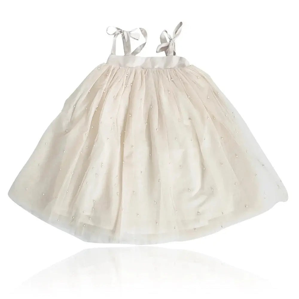 Dolly By Le Petit Pearl 2-Cute Tulle Dress Cream