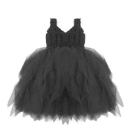 Dolly By Le Petit Tom Crochet Tutu Dress Seashells Black