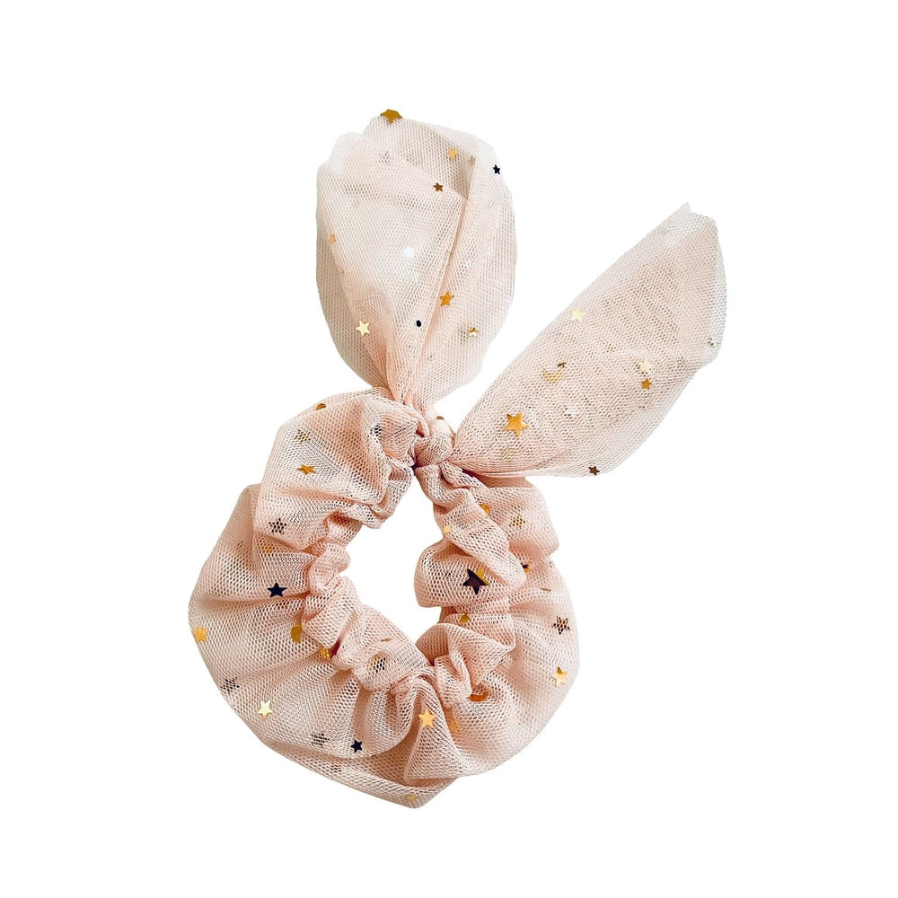 Dolly By Le Petit Tom Stars & Moon Tulle Hair Scrunchie Ballet Pink