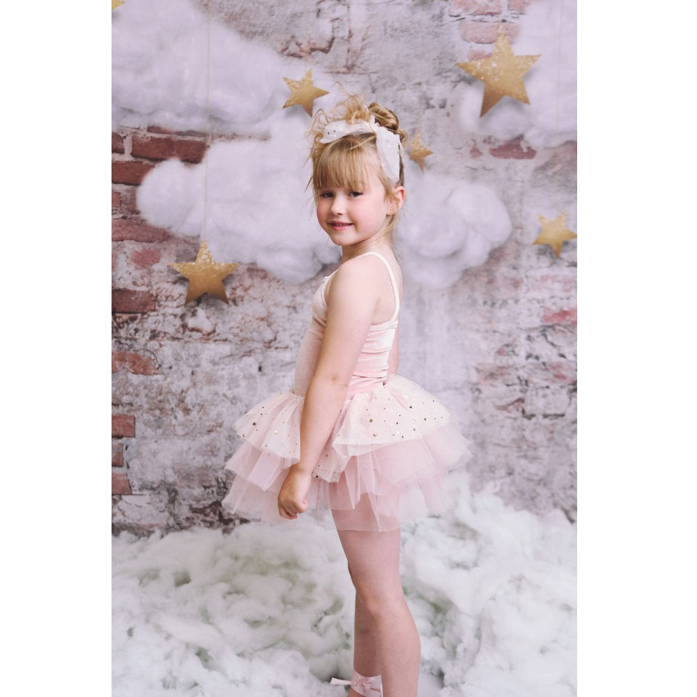Dolly By Le Petit Tom Stars & Moon Tulle Hair Scrunchie Ballet Pink
