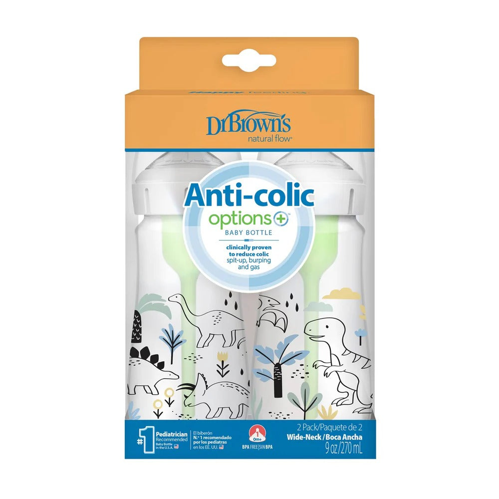 Dr. Brown's Wide Neck Anti-Colic Options Bottle 2-Pack 9 oz/270 ml