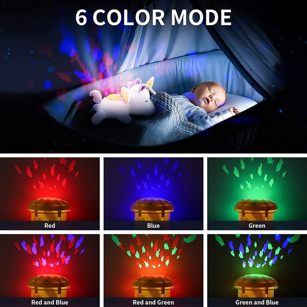 Eagle Stone baby sleep soother stuffed animal with 6 color projection modes