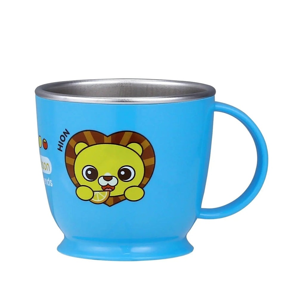 Edison Non Slip Stainless Single Handle Cup in blue,