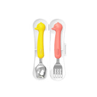 Edison Silicone Spoon&Fork Case Set For Baby Duck