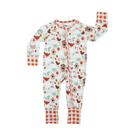 Emerson And Friends Cozy Cottage Bamboo Convertible Baby Pajamas Green And Multi