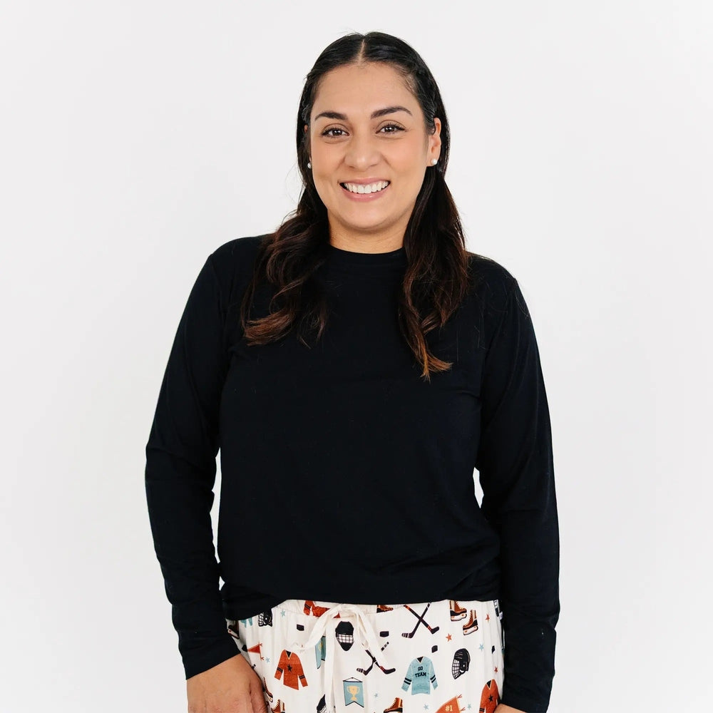 Emerson And Friends Hat Trick Hockey Relaxed Bamboo Lounge Pajama Pants Beige And Multi