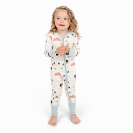 Emerson And Friends On The Ranch Bamboo Convertible Baby Pajama Beige And Multi
