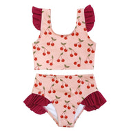 Emerson And Friends Very Cherry Flutter Bikini Girls Swimsuit Pink And Multi