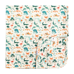 Emerson And Friends Explore Florida Luxury Bamboo Swaddle Blanket Beige And Multi