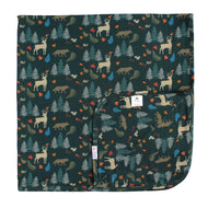 Emerson And Friends Midnight Forest Luxury Bamboo Swaddle Blanket Green And Multi