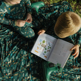 Emerson And Friends Midnight Forest Luxury Bamboo Swaddle Blanket Green And Multi