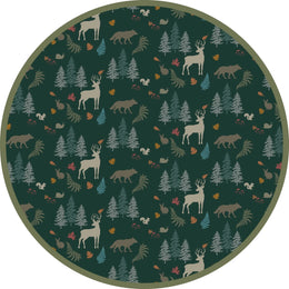 Emerson And Friends Midnight Forest Luxury Bamboo Swaddle Blanket Green And Multi