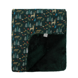 Emerson And Friends Midnight Forest Twin Bamboo And Fleece Throw Blanket Green And Multi