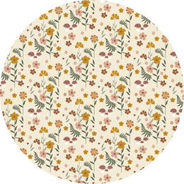 Emerson And Friends Toadstool Garden Two-Piece Bamboo Long Sleeve Pajama Kids Pants Set Beige And Multi
