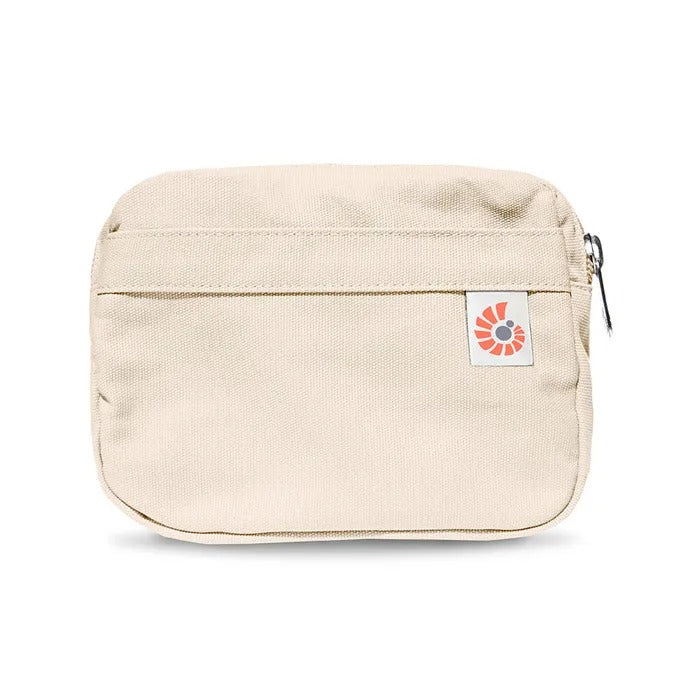 Ergobaby Omni Classic Mesh Baby Carrier Natural Beige compact beige zip pouch with front logo tag