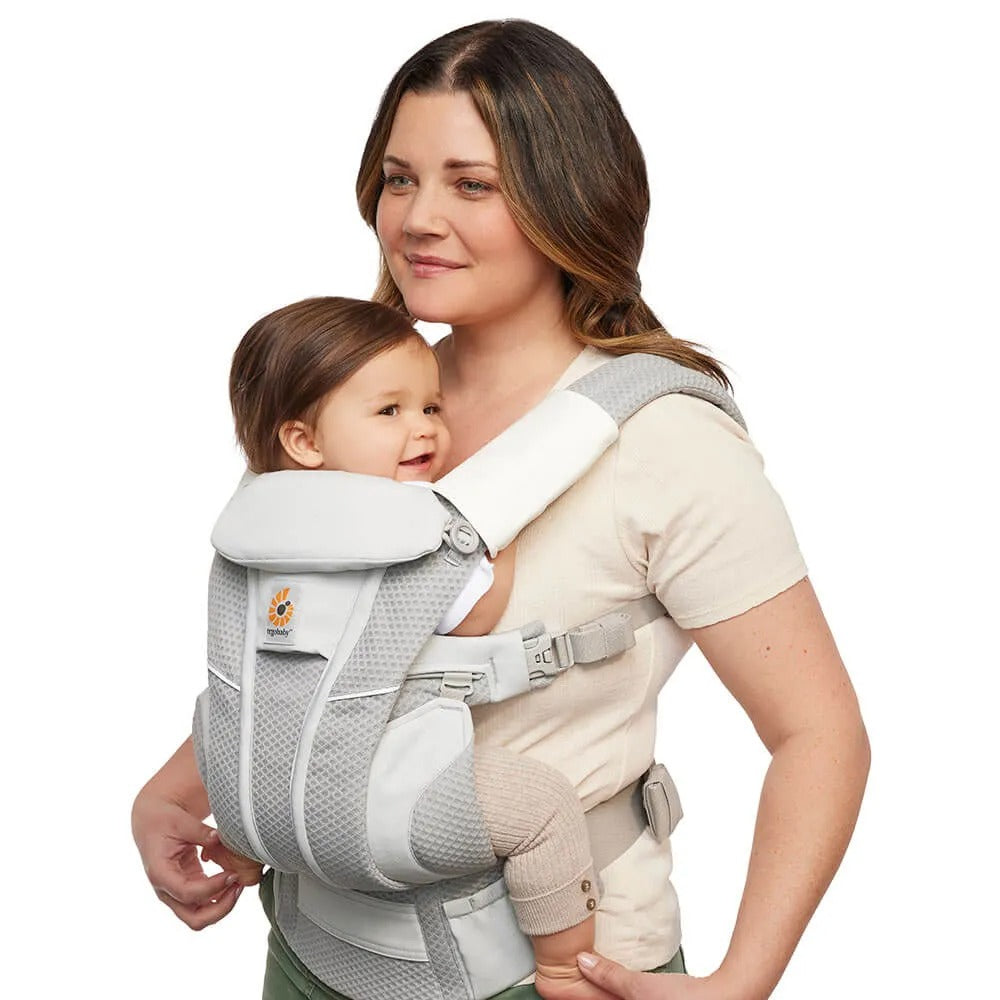ERGOBABY Original Natural Teething Pad on a baby carrier with light grey/cream padding for comfort